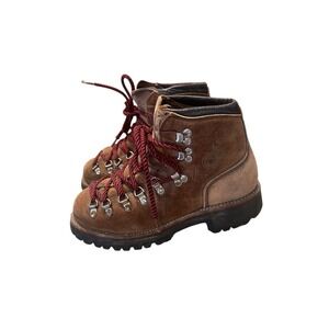 Vintage 70s DEXTER Mens Leather Boots Mountain Hiking Vibram Lug Sole Size 6.5 M